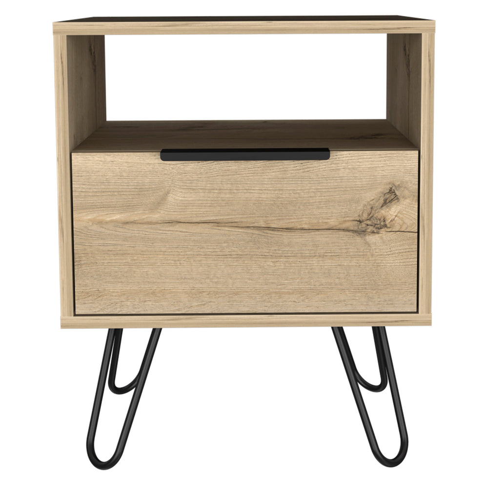 Homeroots 22" Light Oak Nightstand   478273