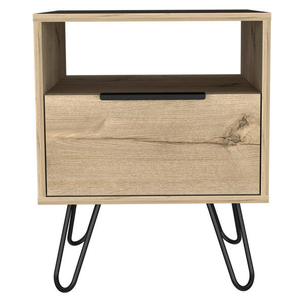 Homeroots 22" Light Oak Nightstand   478273