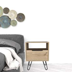 Homeroots 22" Light Oak Nightstand   478273