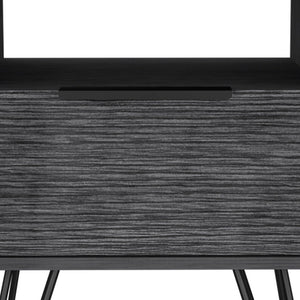 Homeroots 22" Gray Faux Wood Nightstand With Storage   478274