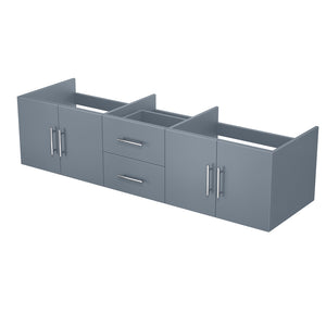 English Elm Dark Grey Double Bath Vanity - Modern 72" W Sturdy Design With Ample Storage & Soft-Close Features B2731P258509