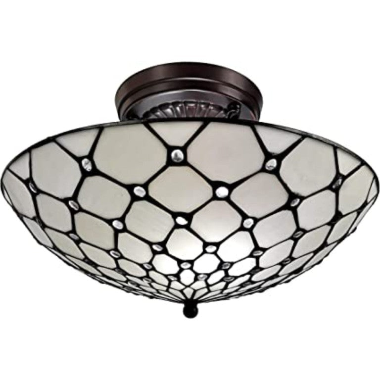 HomeRoots Black Two Light Dimmable Chandelier with Contrast Glass Shades for Modern Interiors 478302