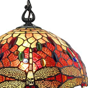 Red Glass Two Light Dimmable Chandelier Bold Statement Fixture for Living Rooms