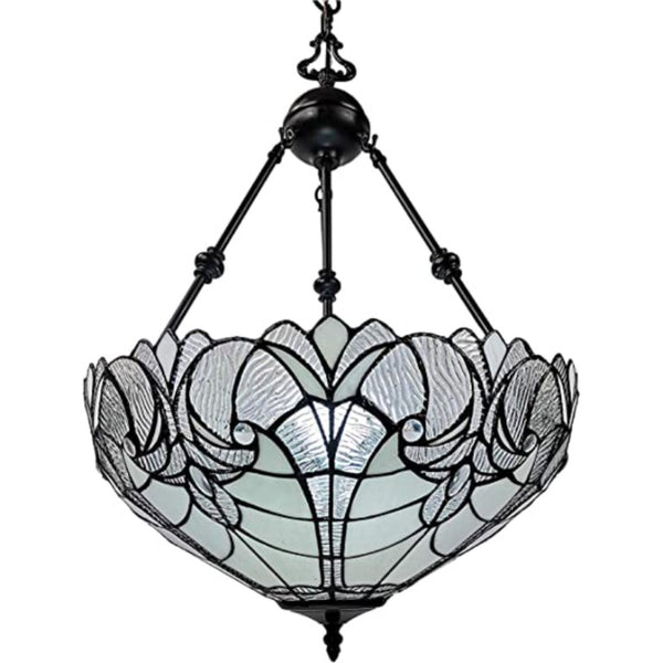 HomeRoots Black Two Light Dimmable Chandelier with Striking Glass Shades for Modern Spaces 478317