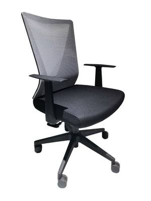 HomeRoots Black Ergonomic Adjustable Height Swivel Office Chair with Mesh Back for Ultimate Comfort & Style 478330