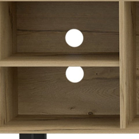 Homeroots 71" Natural Wood Tv Stand With Enclosed Storage & Rustic Design - Perfect For Living & Family Rooms  Manufactured Wood 478334