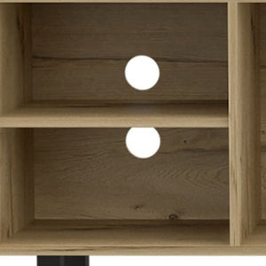 Homeroots 71" Natural Wood Tv Stand With Enclosed Storage & Rustic Design - Perfect For Living & Family Rooms  Manufactured Wood 478334