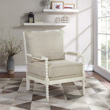 OSP Home Furnishings Kaylee Spindle Chair Beige Linen