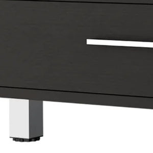 Homeroots 24" Black Coffee Table With Drawer   478394