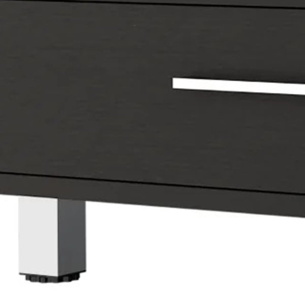 Homeroots 24" Black Coffee Table With Drawer   478394