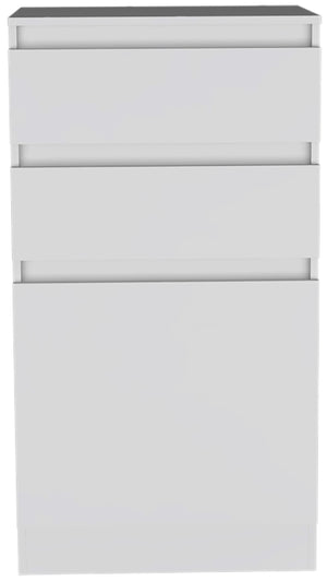 Homeroots 23" White Two Drawer Standard Chest  Manufactured Wood 478397