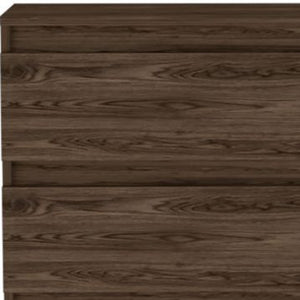 Homeroots 23" Dark Brown Two Drawer Standard Chest  Manufactured Wood 478398