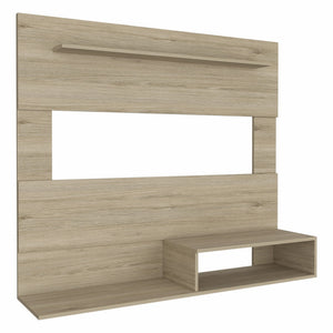 HomeRoots 55" Light Pine Open Shelving Entertainment Center - Stylish TV Stand with Cable Management & Versatile Design 478401
