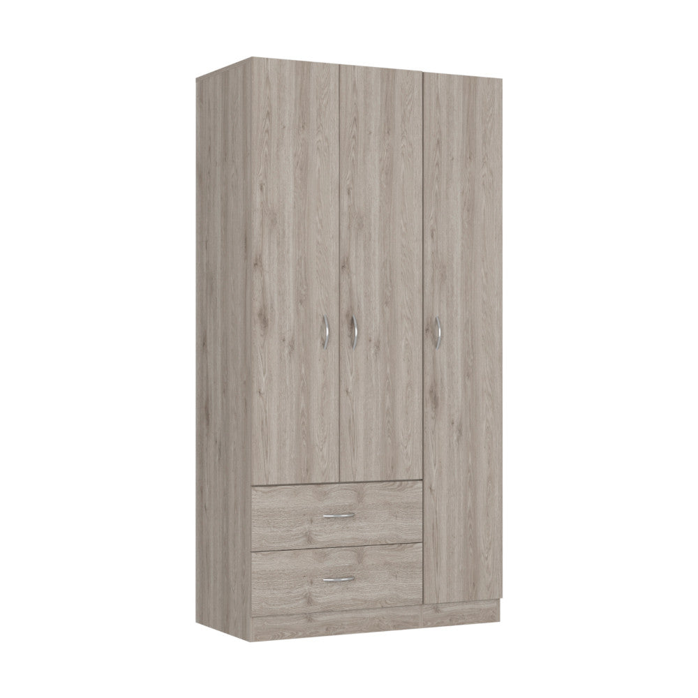 Homeroots 71" Light Gray Manufactured Wood Two Drawer Combo Dresser  Manufactured Wood 478411