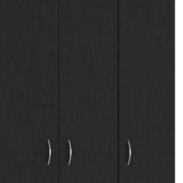 Homeroots 71" Black Manufactured Wood Two Drawer Combo Dresser  Manufactured Wood 478412