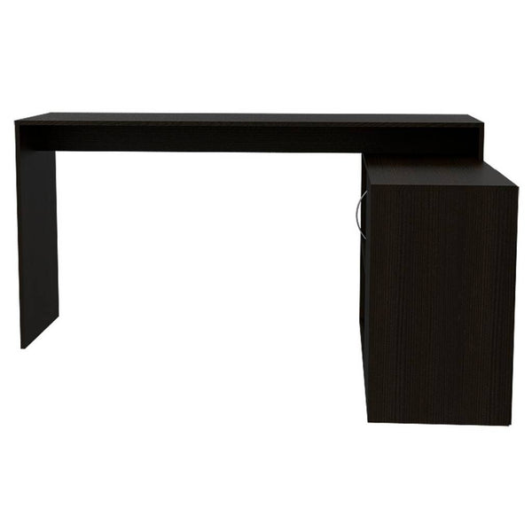 Homeroots 60" Black L Shape Computer Desk   478437