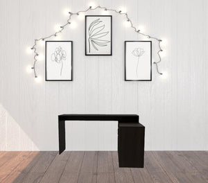 Homeroots 60" Black L Shape Computer Desk   478437