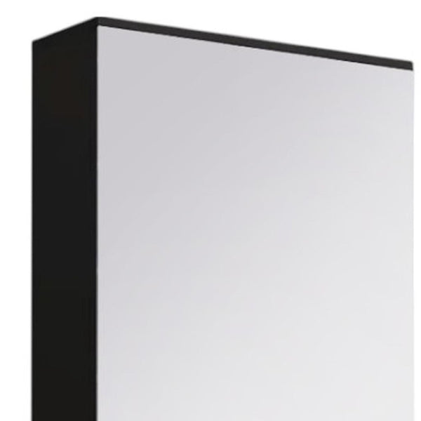 HomeRoots Black Modern Shoe Rack with Full-Length Mirror - 10-Pair Storage for Entryway, Closet & Bedroom 478439