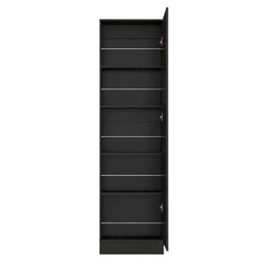 HomeRoots Black Modern Shoe Rack with Full-Length Mirror - 10-Pair Storage for Entryway, Closet & Bedroom 478439