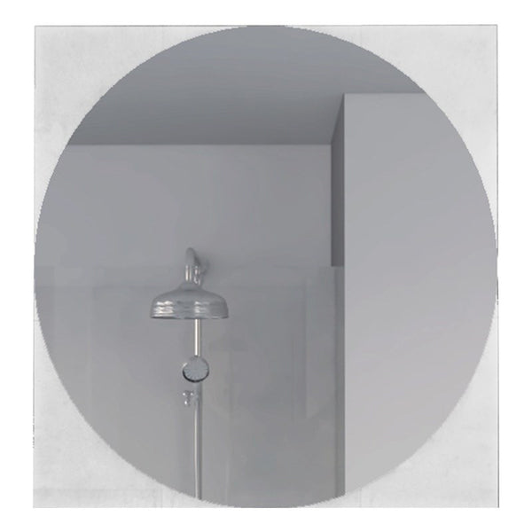 Homeroots 24" Clear Square Framed Bathroom Over Vanity Mirror  Particle Board 478452