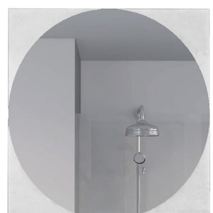 Homeroots 24" Clear Square Framed Bathroom Over Vanity Mirror  Particle Board 478452