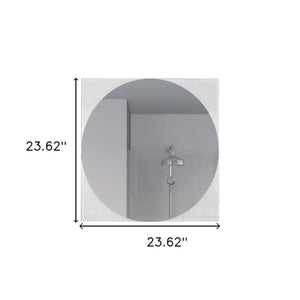 Homeroots 24" Clear Square Framed Bathroom Over Vanity Mirror  Particle Board 478452