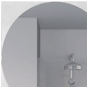 Homeroots 24" Clear Square Framed Bathroom Over Vanity Mirror  Particle Board 478452