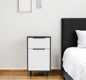 HomeRoots 28" Elegant Wood Nightstand with Drawer & Open Shelf - Modern Design for Bedroom & Living Room Use 478455