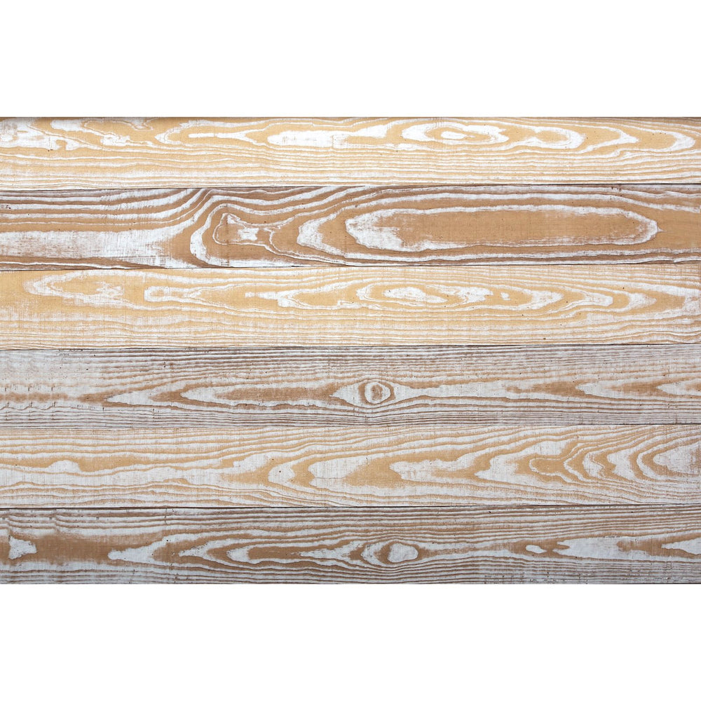Homeroots 5" X 48" Thermo Treated Natural Brown And Whitewash Wood Wall Plank Set  Manufactured Wood 478462