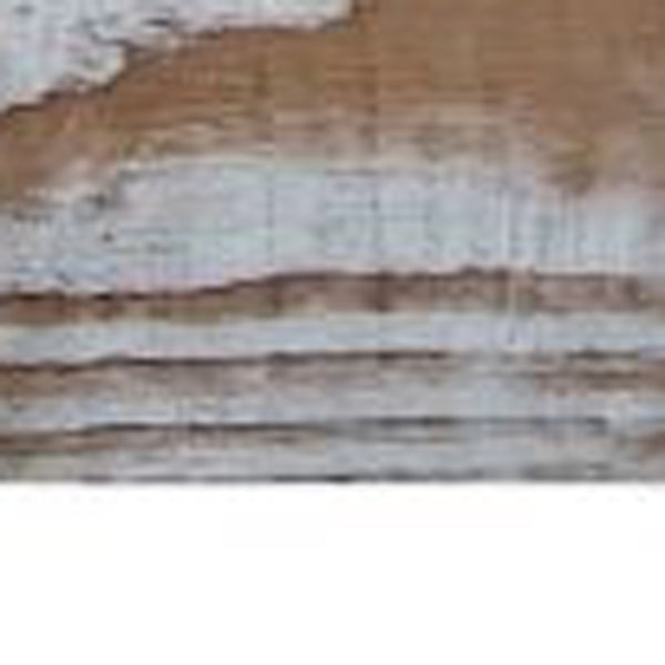 Homeroots 5" X 48" Thermo Treated Natural Brown And Whitewash Wood Wall Plank Set  Manufactured Wood 478462