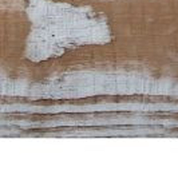 Homeroots 5" X 48" Thermo Treated Natural Brown And Whitewash Wood Wall Plank Set  Manufactured Wood 478462