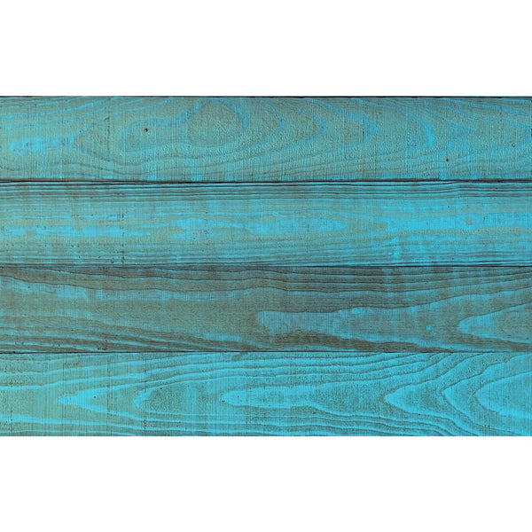 Homeroots 5" X 48" Thermo Treated Aqua Coastal Blue Wood Wall Plank Set  Manufactured Wood 478464