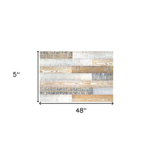 Homeroots 5" X 48" Thermo Treated White Gray And  Whitewash Mixed Color Wood Wall Plank Set  Manufactured Wood 478477