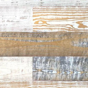 Homeroots 5" X 48" Thermo Treated White Gray And  Whitewash Mixed Color Wood Wall Plank Set  Manufactured Wood 478477