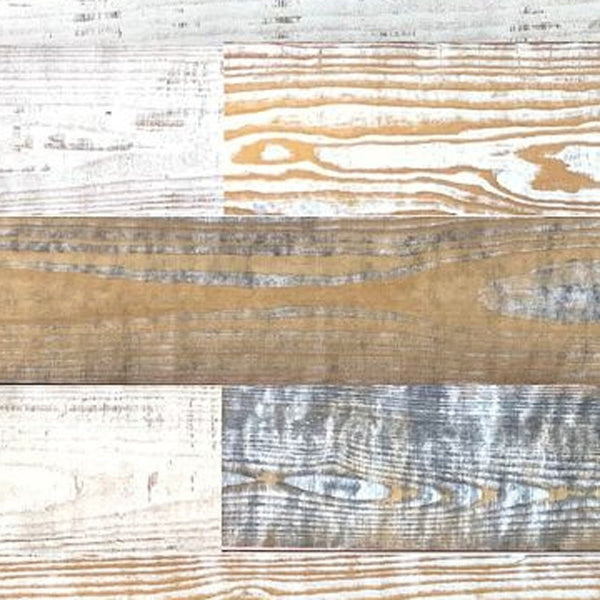 Homeroots 5" X 48" Thermo Treated White Gray And  Whitewash Mixed Color Wood Wall Plank Set  Manufactured Wood 478477