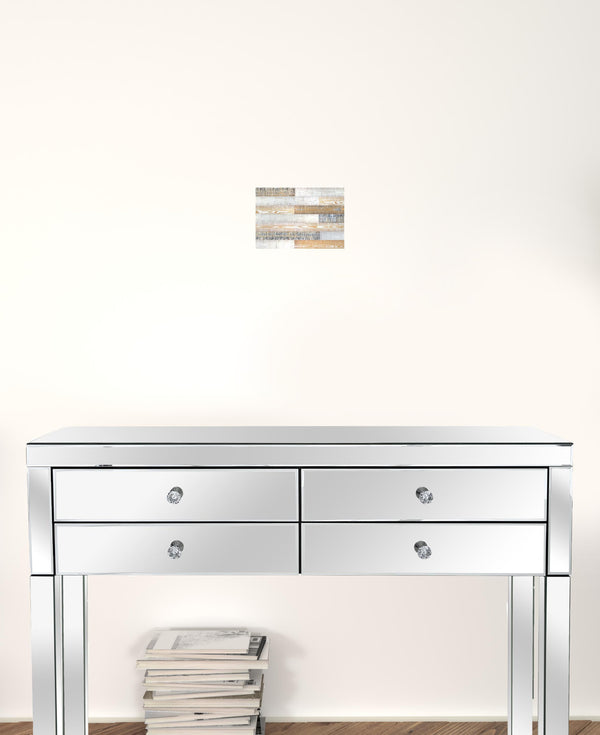 Homeroots 5" X 48" Thermo Treated White Gray And  Whitewash Mixed Color Wood Wall Plank Set  Manufactured Wood 478477