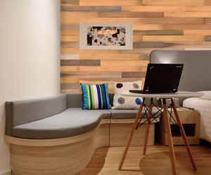 Homeroots 5" X 48" Thermo Treated Brown Rustic Wood Large Wall Plank Set  Manufactured Wood 478480