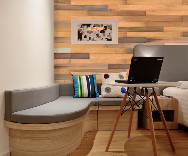 Homeroots 5" X 48" Thermo Treated Brown Rustic Wood Large Wall Plank Set  Manufactured Wood 478480