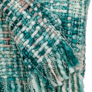 Homeroots 52" X 67" Aqua Woven Acrylic Throw Blanket  Acrylic 478510