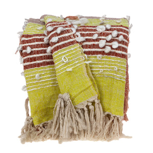 Homeroots Burnt Orange Woven Wool Reversible Throw Blanket - Cozy, Stylish, Perfect For Any Room Décor!  Wool 478513
