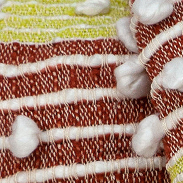 Homeroots Burnt Orange Woven Wool Reversible Throw Blanket - Cozy, Stylish, Perfect For Any Room Décor!  Wool 478513