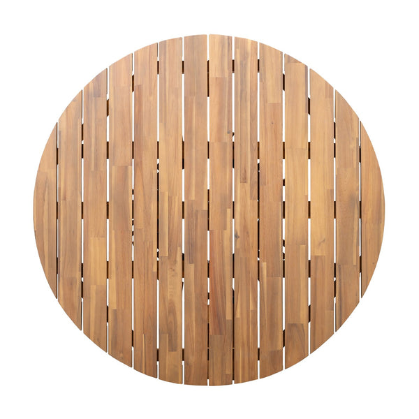 English Elm Christopher Knight Home® - Outdoor Acacia Wood Round Dining Table – 47.25-Inch, Stylish Light Teak For Patios & Balconies N770P313798L