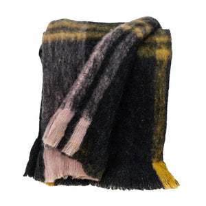 Homeroots 52" Cozy Yellow And Black Woven Acrylic Throw Blanket – Soft, Stylish Home Decor Essential!  Acrylic 478554