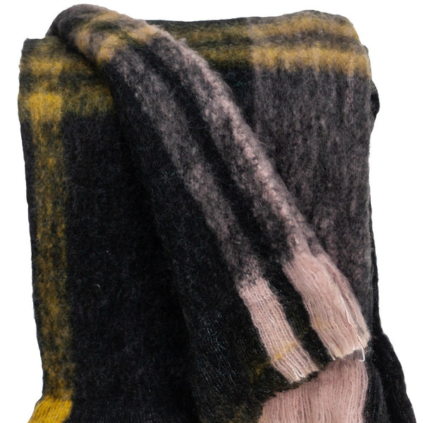 Homeroots 52" Cozy Yellow And Black Woven Acrylic Throw Blanket – Soft, Stylish Home Decor Essential!  Acrylic 478554