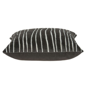 Homeroots 20" Gray Cotton Throw Pillow - Stylish Accent For Chairs, Sofas, And Beds - Durable Comfort & Texture   478562