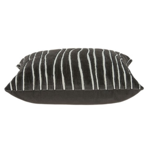 Homeroots 20" Gray Cotton Throw Pillow - Stylish Accent For Chairs, Sofas, And Beds - Durable Comfort & Texture   478562