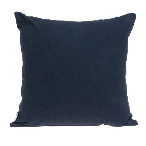 Homeroots 20" Blue And White Cotton Throw Pillow - Stylish, Soft, And Durable Accent For Home Decor Bliss   478564