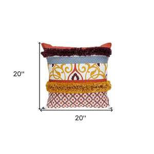 Homeroots 20" Quatrefoil Cotton Throw Pillow – Stylish Accent For Home Décor, Comfort & Chic Living Spaces   478570