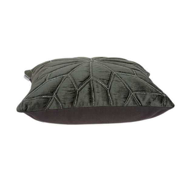 Homeroots 20" Gray Cotton Blend Throw Pillow - Stylish Accent For Sofa, Chair, Or Bed - Durable Decorative Comfort   478571