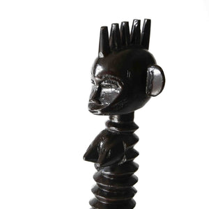 Homeroots 19" Black Hand Painted Sculpture Tabletop Sculpture  Manufactured Wood 478601